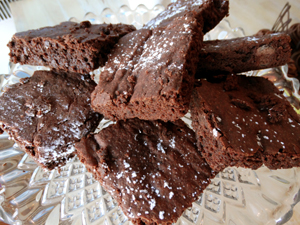 Triple chocolate brownie