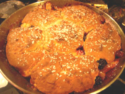 Autumn fruit cobbler