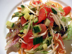 Pink grapefruit salad