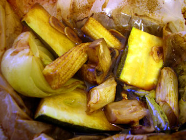 Vegetables in the bag