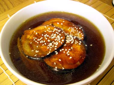 Barbeque aubergine soup