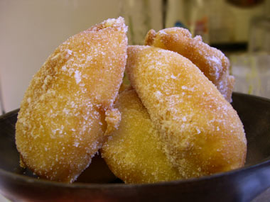 Mango tempura donuts