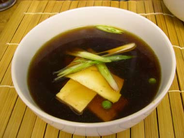 Tofu and miso soup
