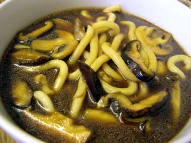 Mushroom noodle soup
