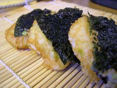 Seaweed and potato patties